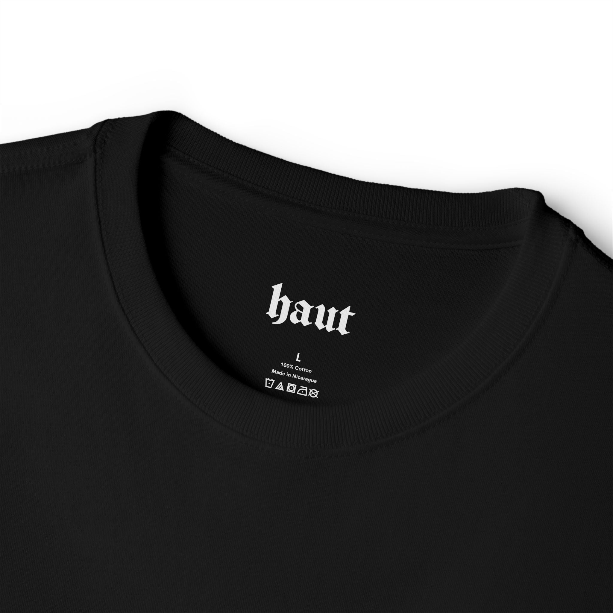 Black 'Watching Eyes' Boxy Tee — Minimal Eyes Graphic T-Shirt