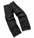 Men Baggy Aesthetic Streetwear Jeans Male Retro Fashion Wide Leg Denim Pants Graphic Embroidered Designer Hip Pop Denim Trousers