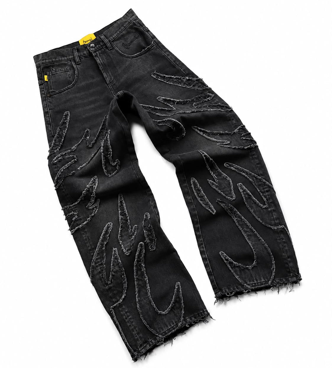 Men Baggy Aesthetic Streetwear Jeans Male Retro Fashion Wide Leg Denim Pants Graphic Embroidered Designer Hip Pop Denim Trousers