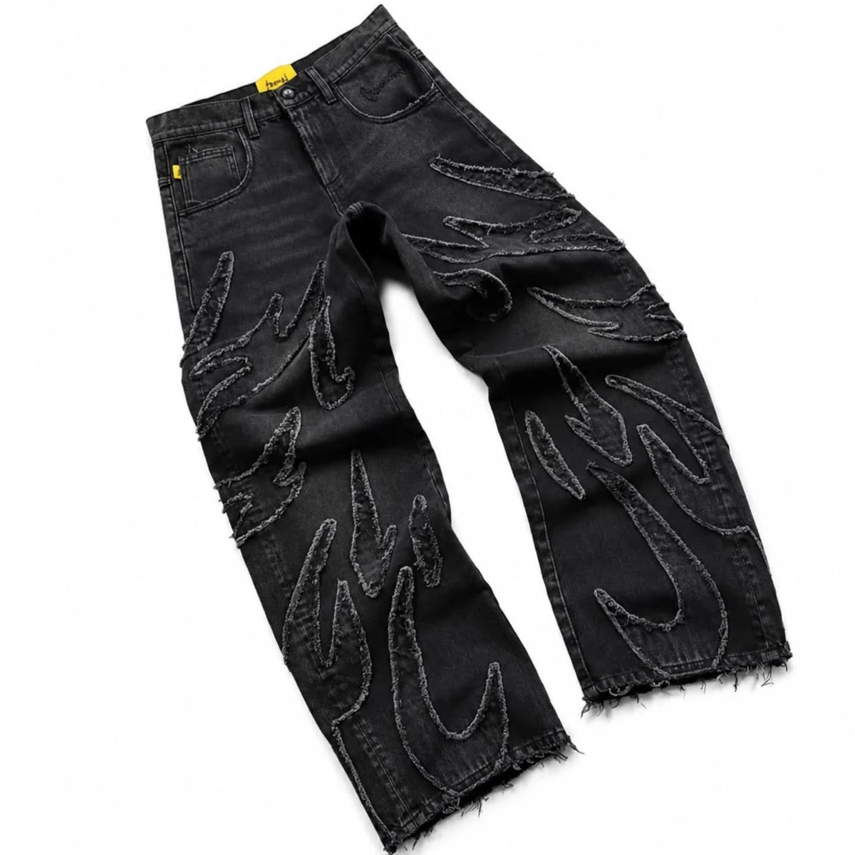Men Baggy Aesthetic Streetwear Jeans Male Retro Fashion Wide Leg Denim Pants Graphic Embroidered Designer Hip Pop Denim Trousers